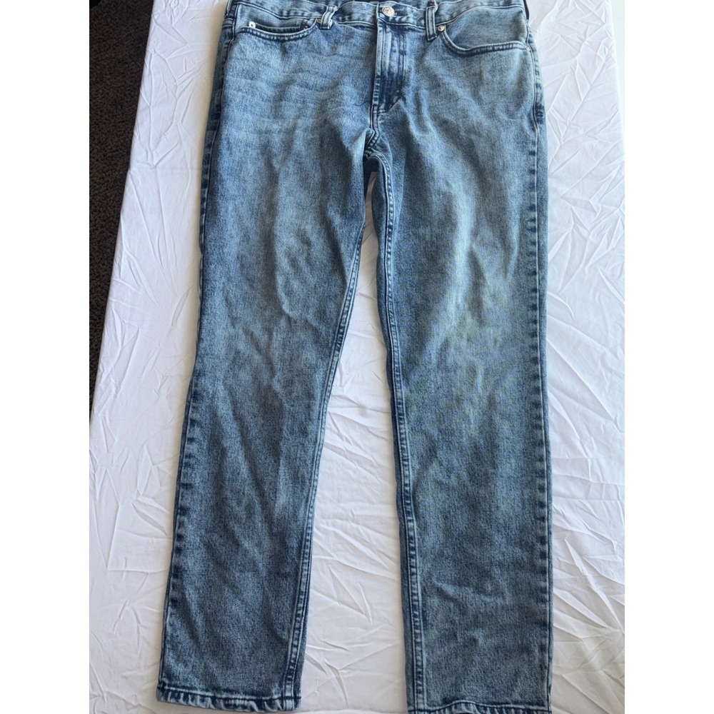 PacSun Skinny Comfort Stretch Light Wash Blue Jeans Mens 34x30 Acid Wash Denim